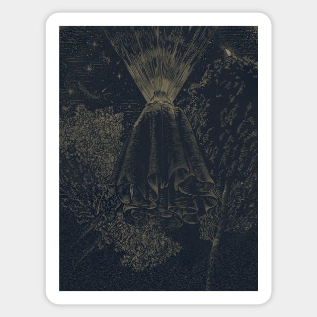 The Cloak of Blinding Levitation (art print) Sticker by andbloom